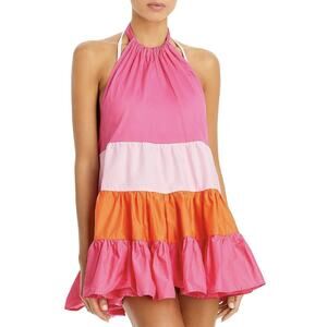 NWT Solid & Striped The Brianna Cotton Mini Halter Dress Coverup Colorblock M